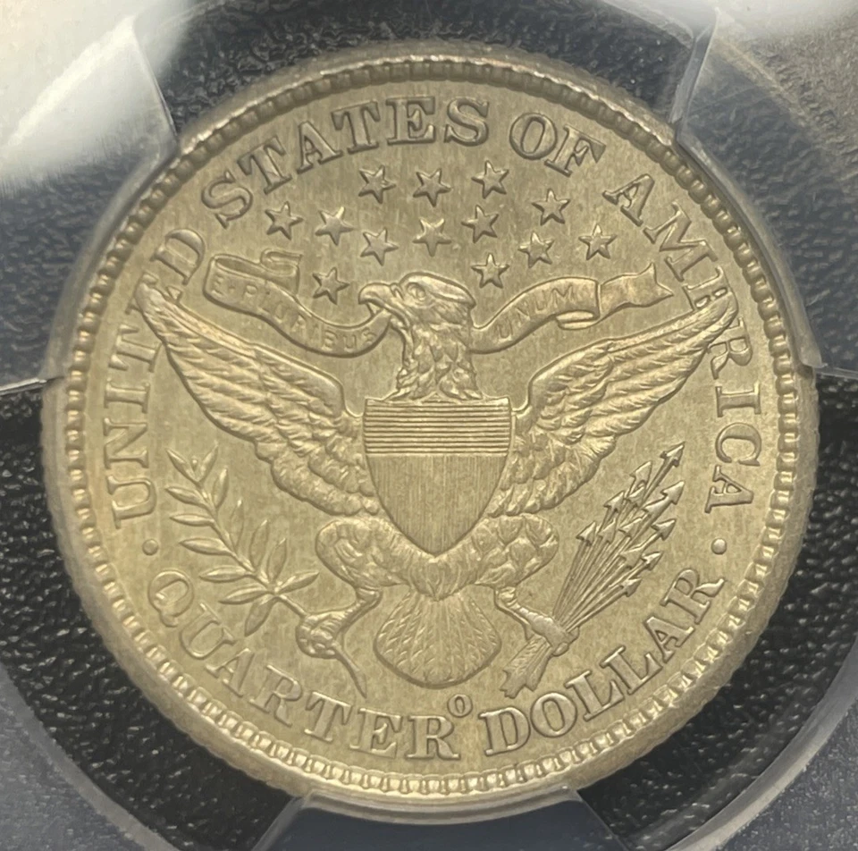 1893 O Barber Silver Quarter PCGS UNC Details Uncirculated Cleaned - Image 4 of 4
