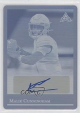 2021 Leaf Memories 1992 Base Printing Plate Cyan 1/1 Malik Cunningham Auto 0e9i
