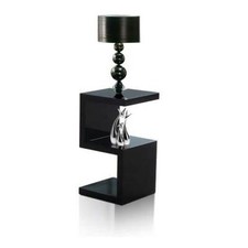 Miami High Gloss S Shape Design Side Table In Black