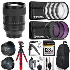 Sony FE 135mm f/1.8 GM Lens -3 Lens Kit Tripod Backpack - 128GB Kit