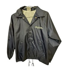Vintage Navy Snap Up Girl Scouts Windbreaker Jacket Adult S MINTY