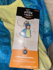 NWT HYDE AND EEK TODDLER TRICERATOPS DINOSAUR COSTUME SIZE 6-12 Months