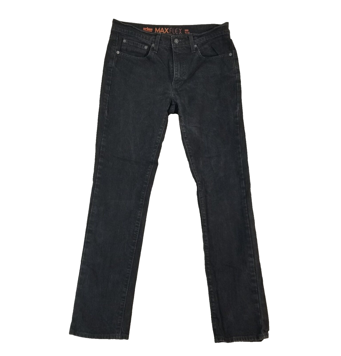 Urban pipeline jeans men's 32x32 Max Flex slim straight black stretch denim  pant