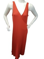 VICTORIA'S SECRET Full Length Nightgown Large Orange Pink NWT