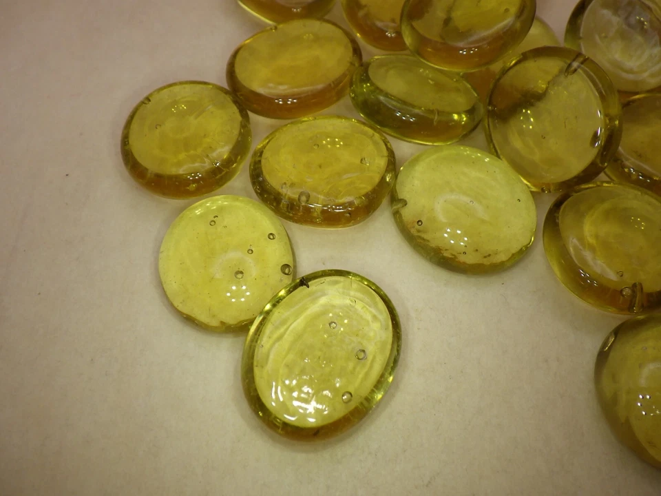 Fichas de contador de vida de piedras preciosas de imitación de vidrio - Lote de 20 - Amarillo - Tablero de tarjetas CCG Foto 4 de 4