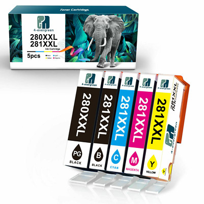 5x PGI-280 CLI-281XXL Ink Cartridge  for Canon PIXMA TS8320 TS9100 TS9521c 