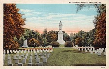 Antietam National Cemetery Sharpsburg Washington County MD Vtg Postcard CP348