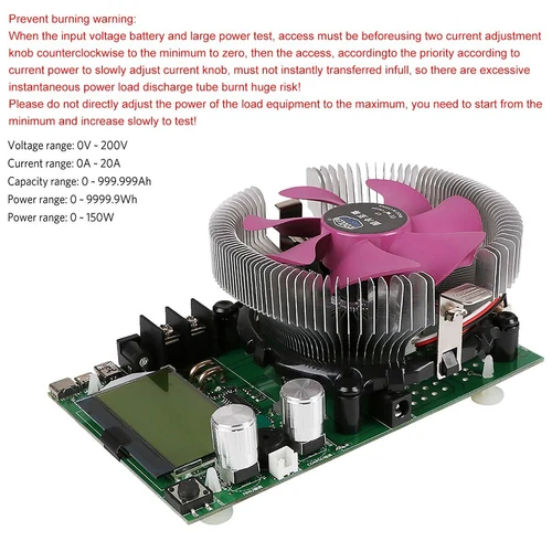 Electronic Load Voltmeter Ammeter Battery Capacity Power USB Tester 150W 200V - Picture 6 of 8