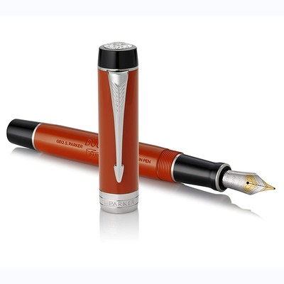 Parker Duofold Centennial Big Red Fountain Pen F 18kt Gold for 