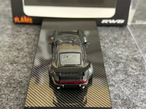 Flame 1/64 Porsche RWB 993 Carbon Fiber Style Wide-body Diecast Car Model - Picture 7 of 9