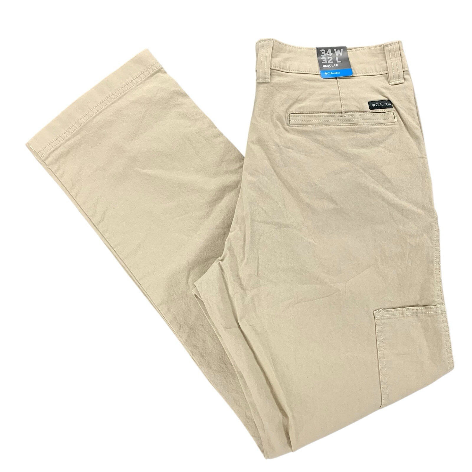 Columbia Men's Flex ROC Hiking Pants 34X32 Beige for Outdoor Adventures