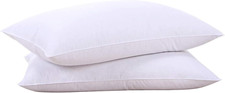 Almohadas Blancas De Plumas De Ganso Y Plum n Con Funda De Algodon Juego 2 Queen