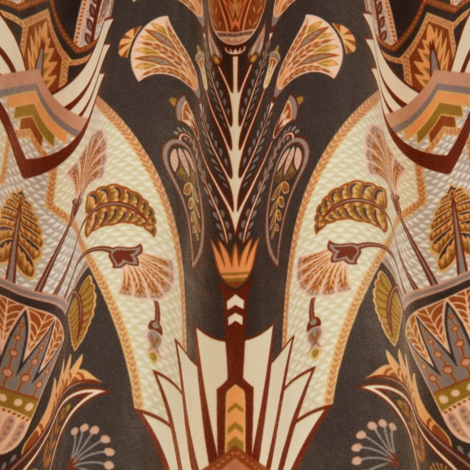 Almofada estofada cortina tecido veludo pelúcia âmbar cabaré 1,8 m Art Deco iLiv - Imagem 2 de 4