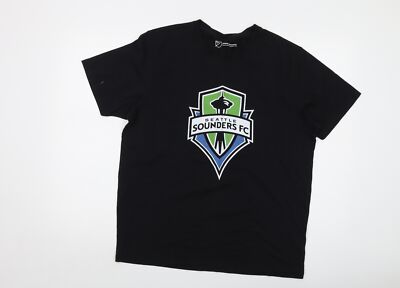 Fanatics Herren T-Shirt schwarz Baumwolle Größe L Rundhals - Seattle Sounders FC