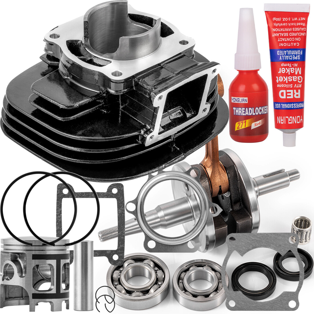 For Yamaha Blaster 200 88-06 Engine Crankshaft & Cylinder Piston Bearing Gasket