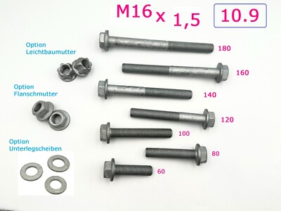 1x 5x 10x Schraube  M16x1,5x30 bis M16x1,5x180 MBN-Norm 10105, Rahmenschraube