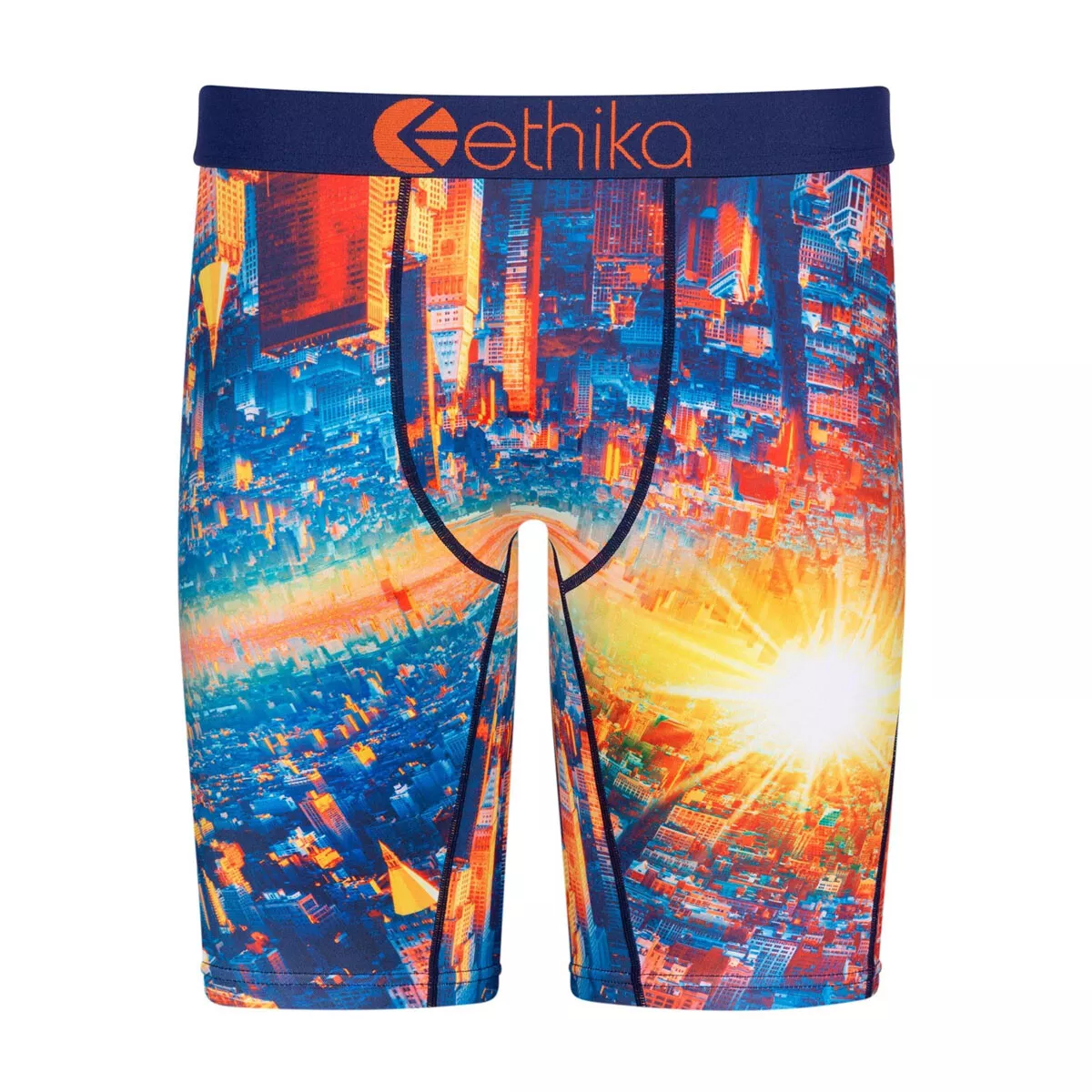 Ethika Men's Sun Kiss City Boxer Brief Underwear Soft Stretch Orange, Size  XL