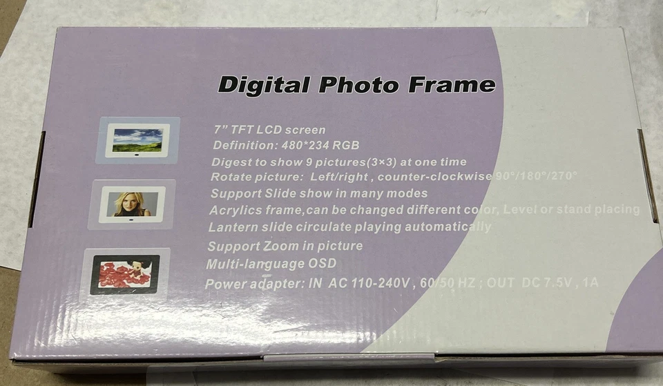 Granja fotográfica digital Lilly Comfortis de 7 pulgadas 16:9 TFT LCD pantalla nueva en caja Foto 3 de 4