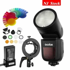 US Godox V1-N TTL Flash AK-R1 Barndoor S2 Bracket Kit For Nikon D750 D810 D7500