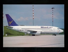 Aviation Airplane Airline postcard J. Soares #58 Boeing 737 230 Modiluft