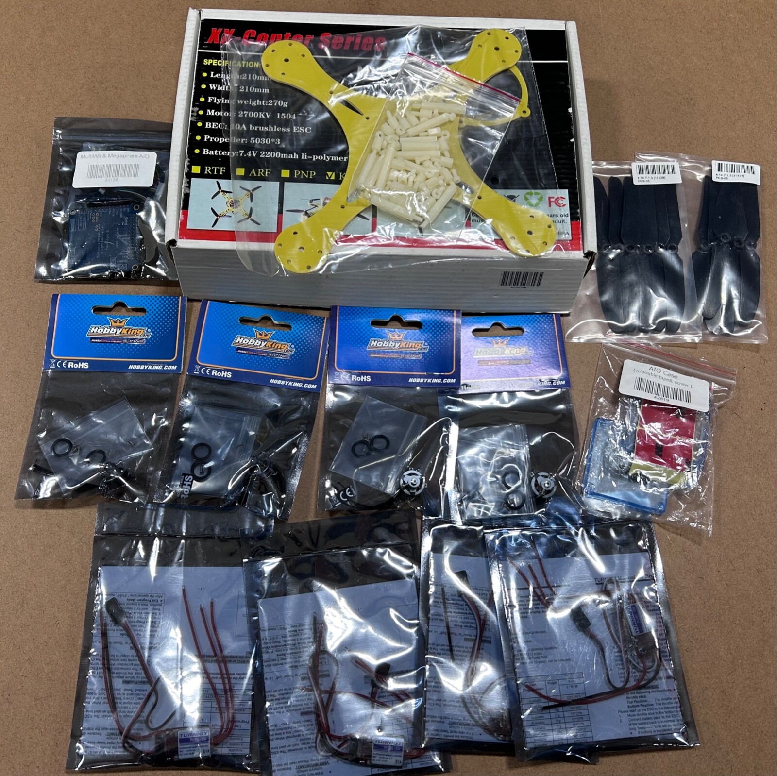 HOBBYKING DRONE KIT WITH MOTORS ESC MOTHER BOARD MINI COPTER