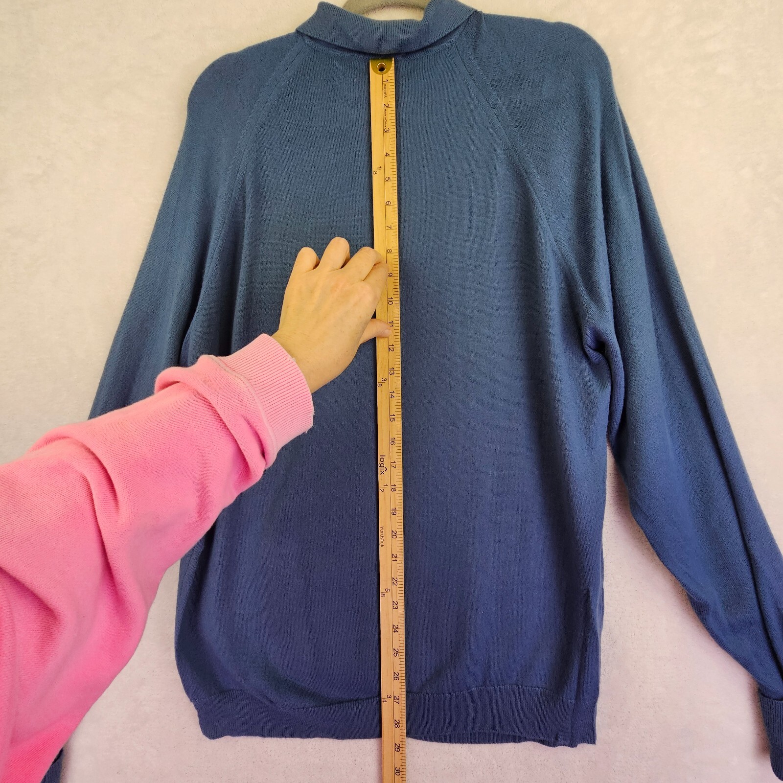 VTG Izod Lacoste Polo Sweater Mens XL Blue Soft Collared Preppy Easy Care thumbnail 7