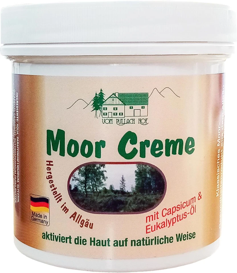 VOM PULLACH HOF MOOR CREME 250ml mit Capsicum und Eukalyptusöl Moorcreme Hautpflege Balsam Salbe