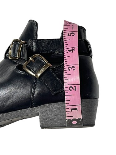 MOSAICO.Women Strap With Buckle Black Ankle Boots Size 7 - Picture 9 of 13