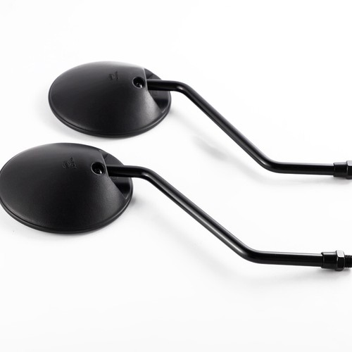 M10 Bolts 1Pair Motorcycle Scooter Refit Round Handlebar Rear Side View Mirrors - Picture 3 of 9