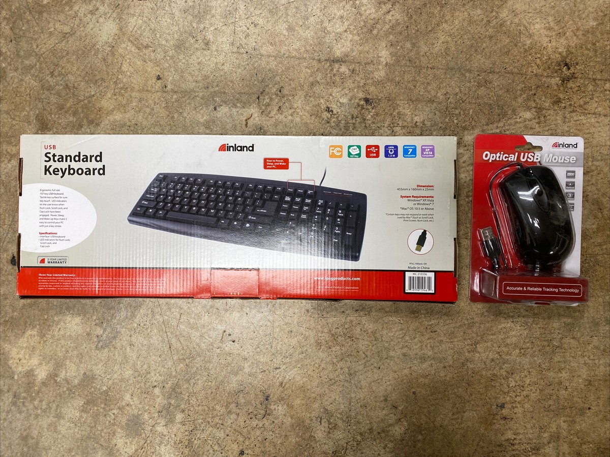PP-「P」 Inland Wired USB Standard Keyboard + Optical USB Mouse Bundle