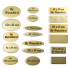 Messingschild BRIEFKASTENSCHILD KLINGSCHILD NAMENSCHID TÜRSCHILD GRAVUR TEXT