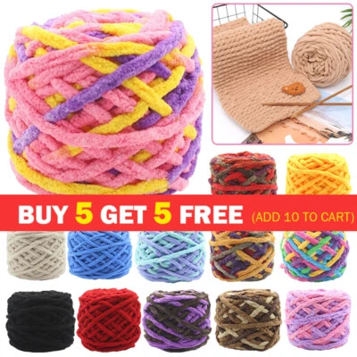 100G skeins yarn Chunky Crochet chenille Milk Soft Baby velvet Knitting Wool