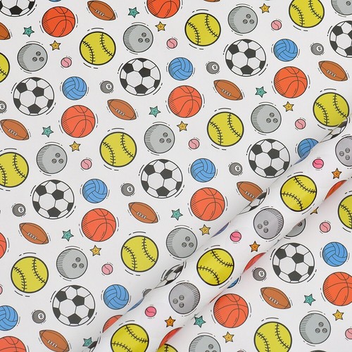 50X70cm Packaging Colored Paper Football Pattern Gift Packaging Boys Party - Picture 9 of 10
