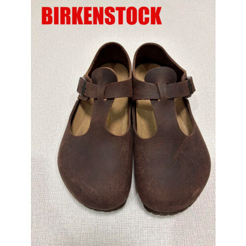 BIRKENSTOCK Mary Jane Flat Strap Shoes Habana Brown Narrow Size 36