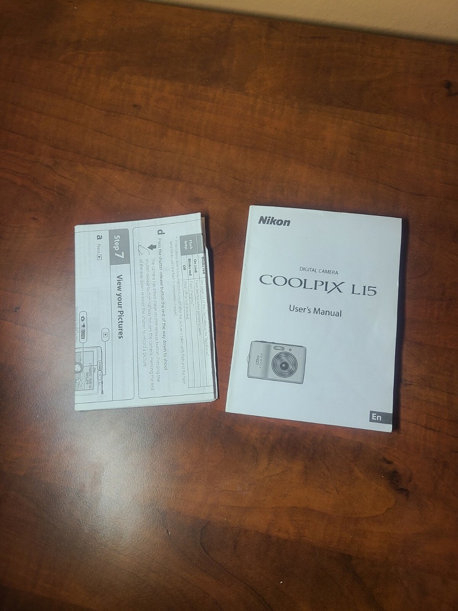 【動作確認済】美品　Nikon COOLPIX L15 シルバー　説明書あり Nikon CoolPix L15 User's / Instruction Manual | eBay