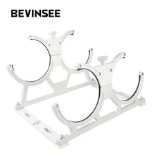 BEVINSEE 7" Nitrous Dual Bottle Holder Bracket Mounting Kit For 10-15 Lb Bottles