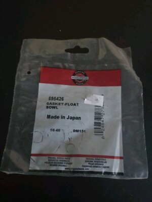 New Briggs & Stratton 695426 Float Bowl Gasket NOS/ Bin 19