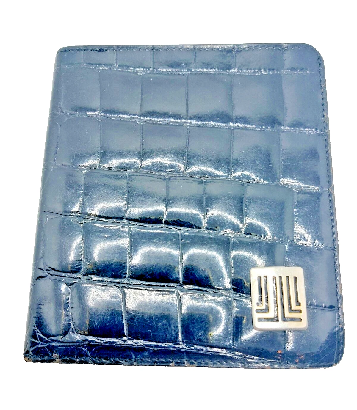 Lanvin — Authentic  LANVIN Paris Black Crocodile Leather Bi-Fold Men's Wallet Billfold