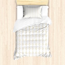 Image of Geometric Duvet Cover Set Stars in Vertical Design