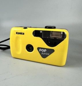 Konica Pop Junior 35mm Film Point and Shoot Camera Yellow - Tested