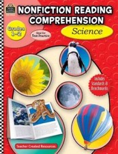 Nonfiction Reading Comprehension: Science, Grades 1-2 - Paperback - GOOD