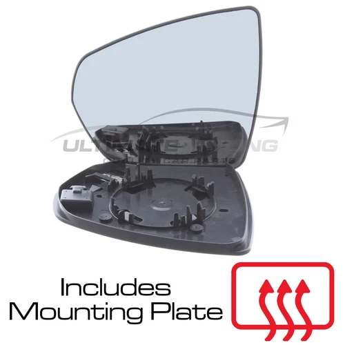 Wing Mirror Glass Peugeot 3008 P84 Hatchback 2016-> Heated Convex Passenger Side