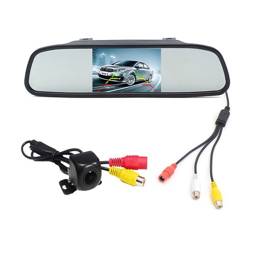 4.3" Backup Camera Mirror Car Rear View Reverse Night Vision Parking System 170° - Picture 8 of 12