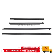 New Door Glass Outer MOLDING Weatherstrip Set Fits For 95-02 TOYOTA 4RUNNER