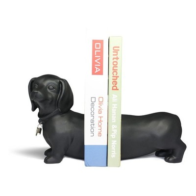 Danya B 2-Pc Dog Bookend Set in Black