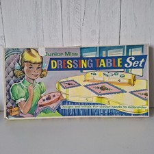 Vintage Berwick Toy Junior Miss Dressing Table Set Embroider Kit Designs Craft