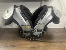 Large Football Shoulder Pads Riddell Power JVX 38" 40" 17" 18" W Back Flap A6