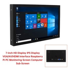 7-inch HD Display IPS Display VGA/AV/HDMI Interface Raspberry Pi PC Sub-Screen