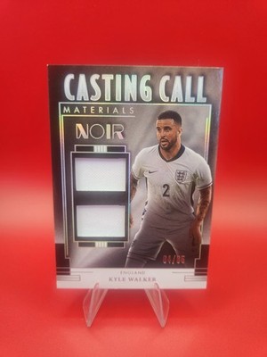 2024-25 Panini Noir Casting Call Materials Kyle Walker Patch /65 England
