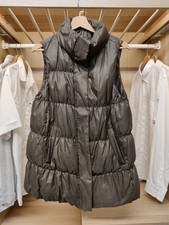 GAP MATERNITY GILET BODYWARMER JACKET LARGE COFFEE DOWN PADDED PUFFER ZIP WOMENS